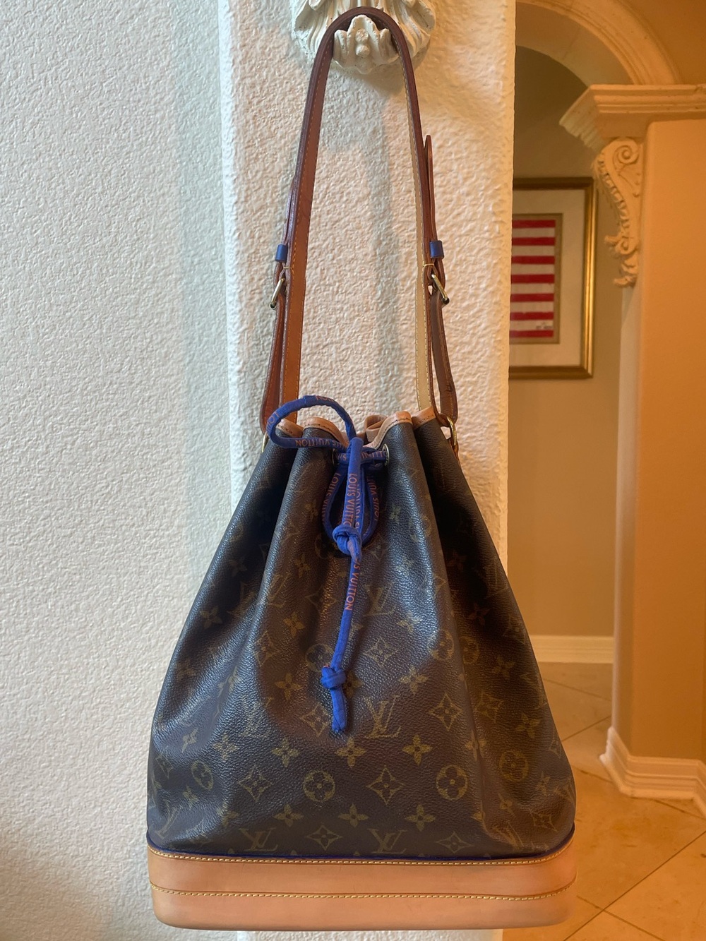 Louis Vuitton Noe GM shoulder bag bucket drawstring custom paint